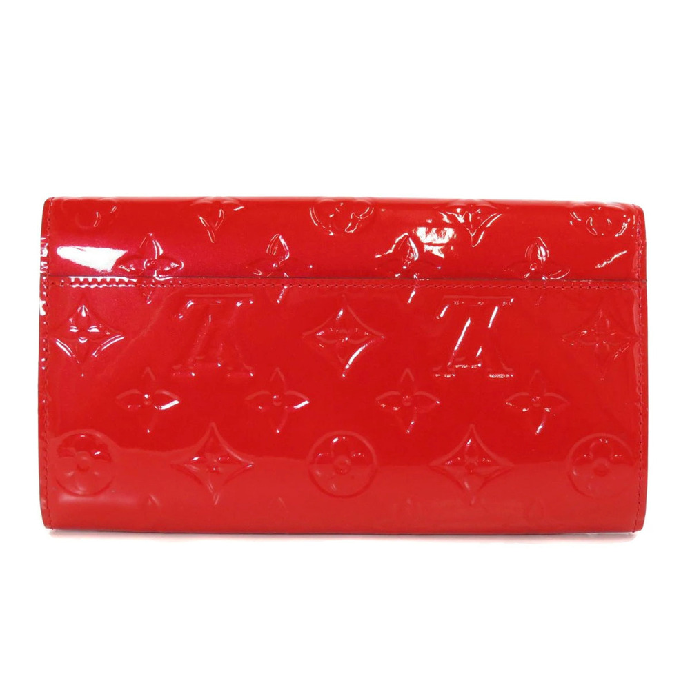 Louis Vuitton Sarah Vernis Wallet Portefeuille Long Leather Black